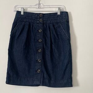 Pilcro and the Letterpress by Anthropologie pleated denim skirt 4